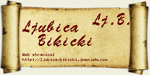 Ljubica Bikicki vizit kartica